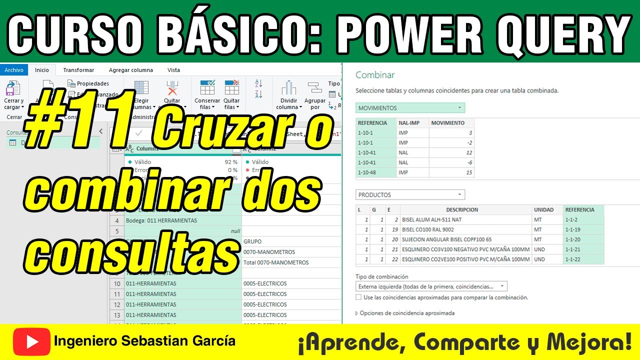 Cómo cruzar o combinar consultas con Power Query