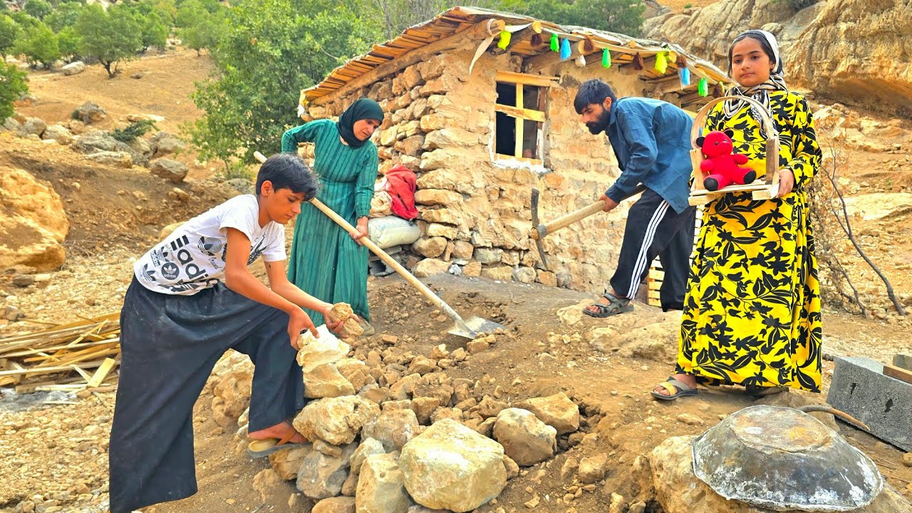🥇 🌧️ Building a Small Bridge Before the Rain | A Family's Struggle in the Zagros Mountains 🏔️