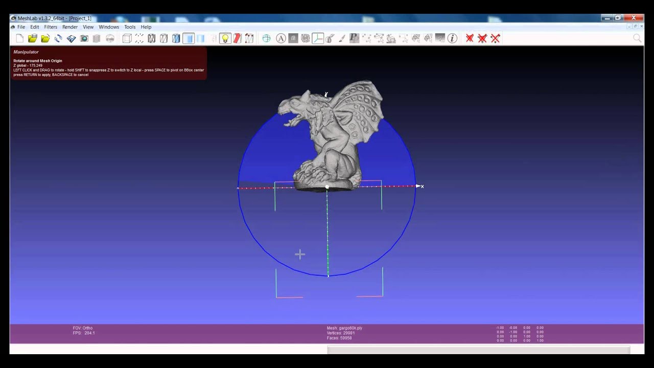 MeshLab Features: Manipulator