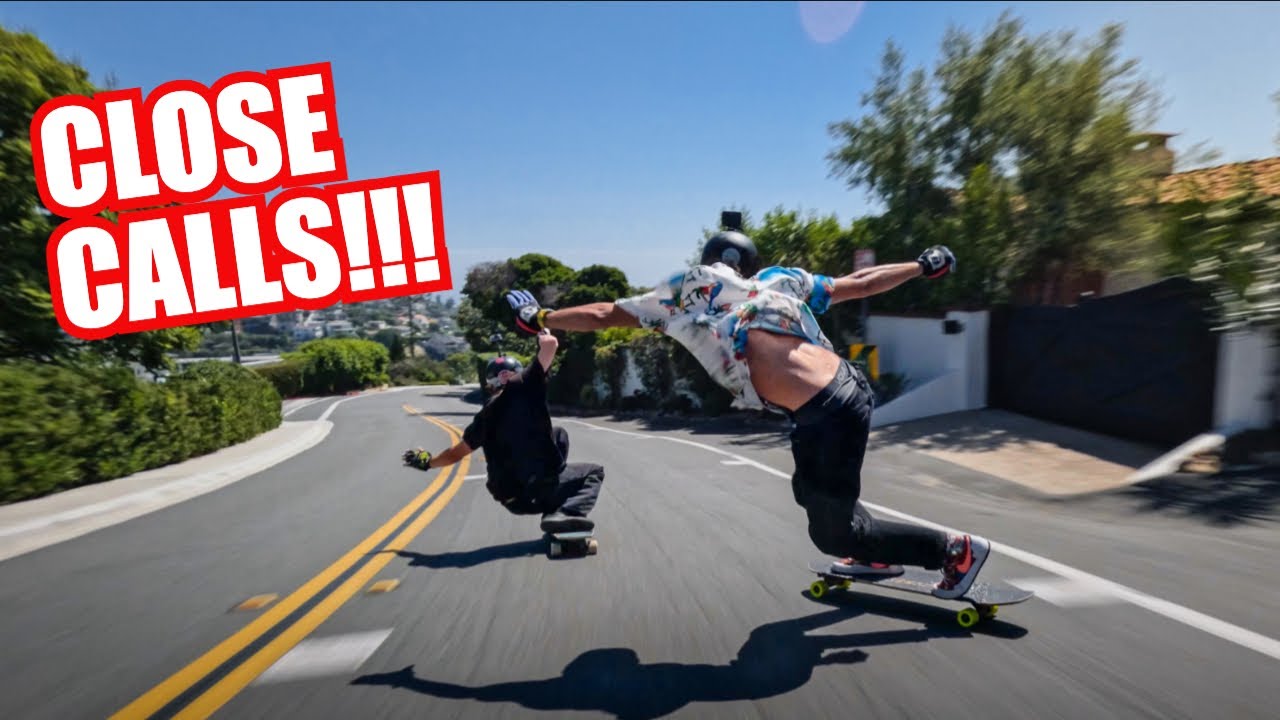 Downhill Longboarding || Close Calls On The Road
