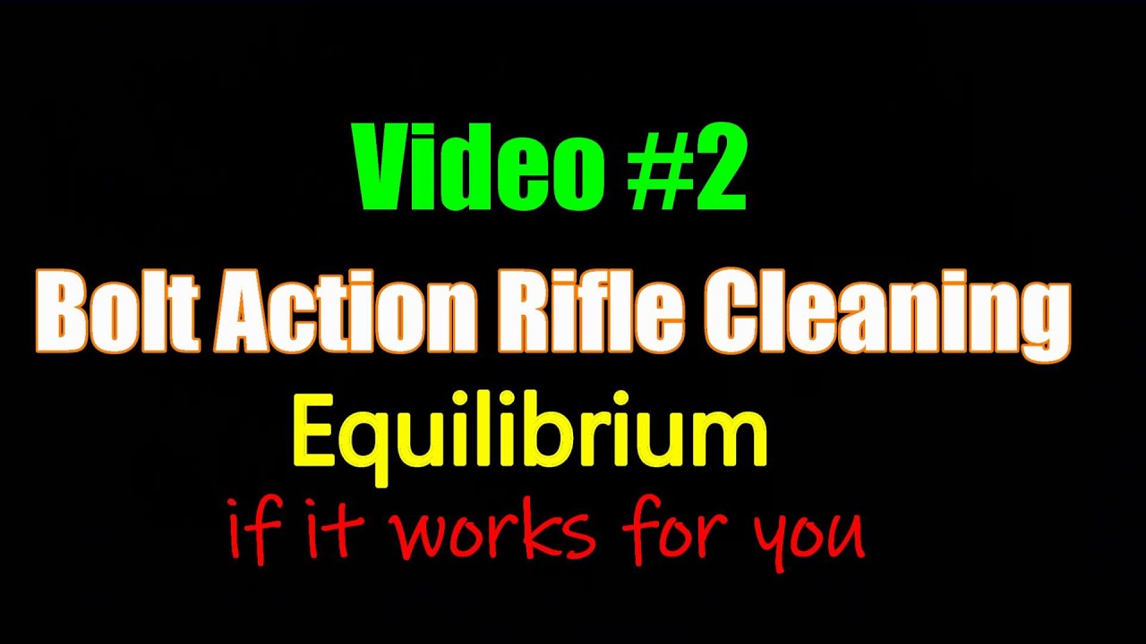 Cleaning a ELR Bolt action Rifle (Equilibrium)