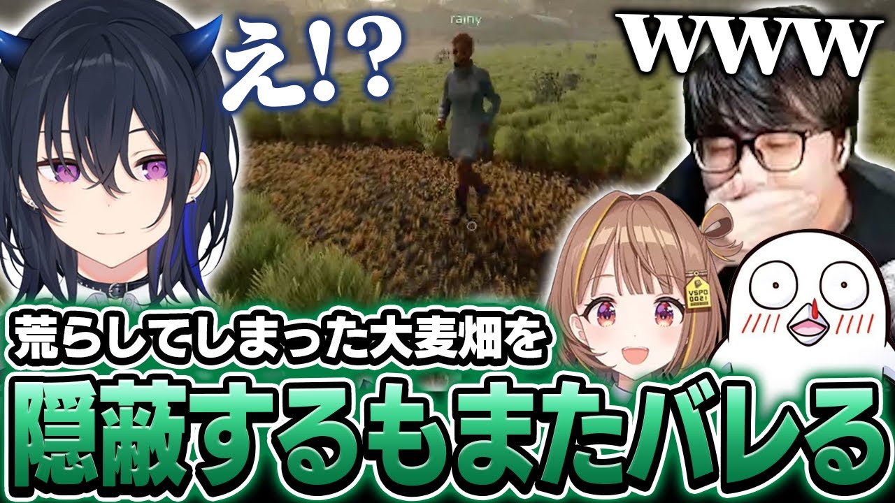 千燈ゆうひが荒らしてしまった大麦畑を社長に隠すもバレてしまうk4senたち【Farming Simulator 25】
