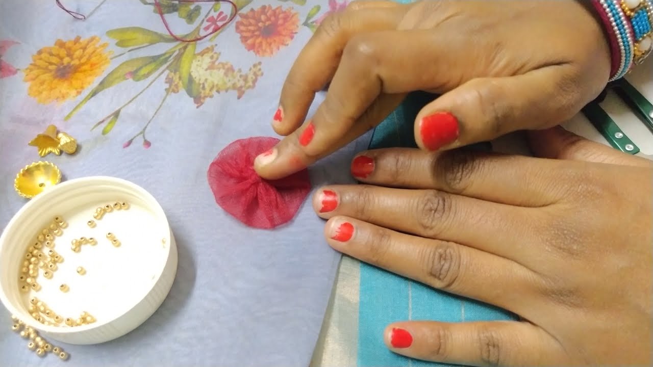 Saree Kuchu !! Saree kuchu design !! Grand Bridal Easy & Quick Saree kuchu design using beads !! New