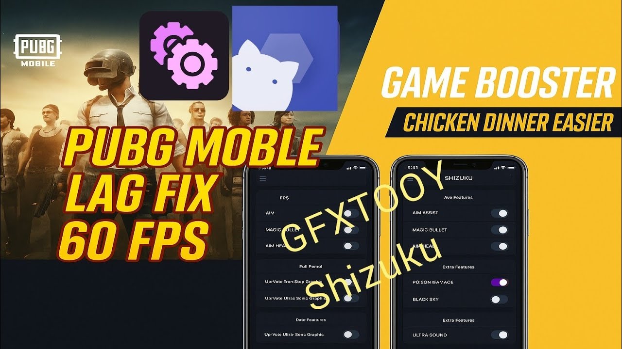 PUBG Mobile lag fix using Gfxtooy and Shizuku apps, 60FPS +90FPS unlock