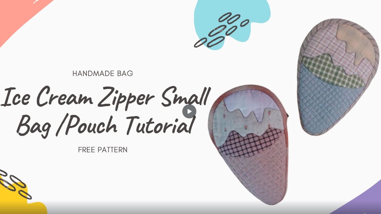 Handbag｜How to make zipper pouch tutorial / sew small bag /free pattern👇