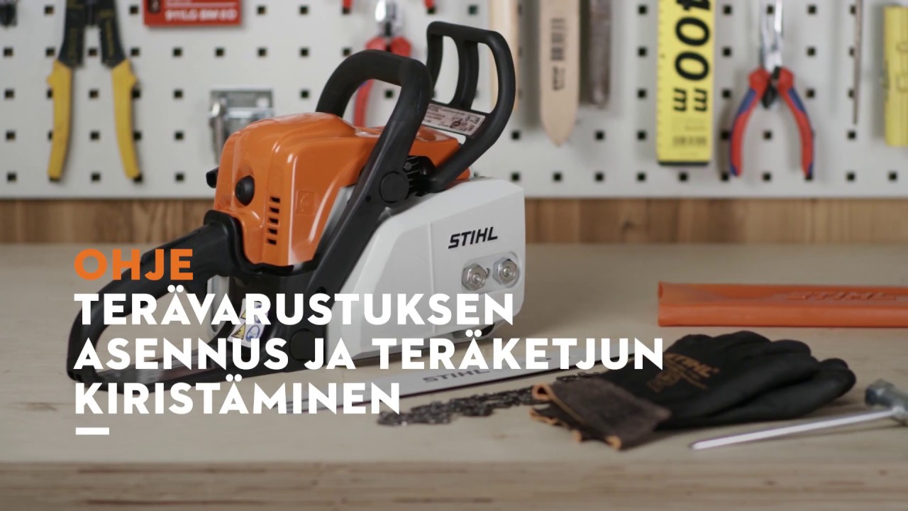 Opas: STIHL MS 170 -moottorisahan asennus