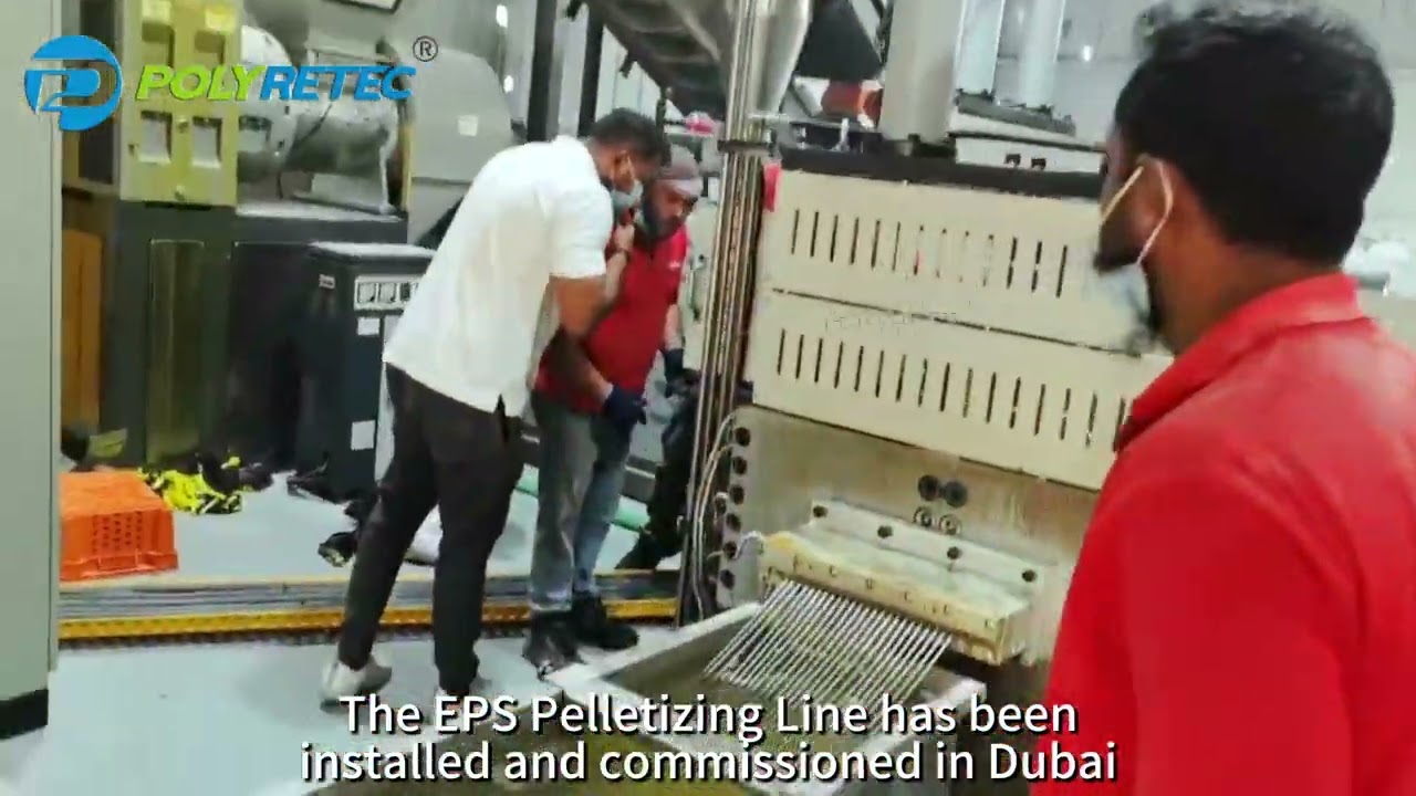 The EPS Pelletizing Line has been installed and commissioned in Dubai