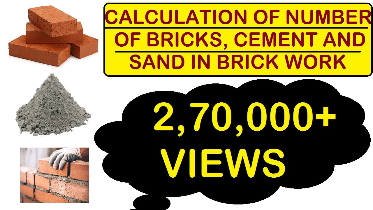 How to Calculate Number of Bricks, Qty of Cement and Sand in Mortar | Learning Civil Technology