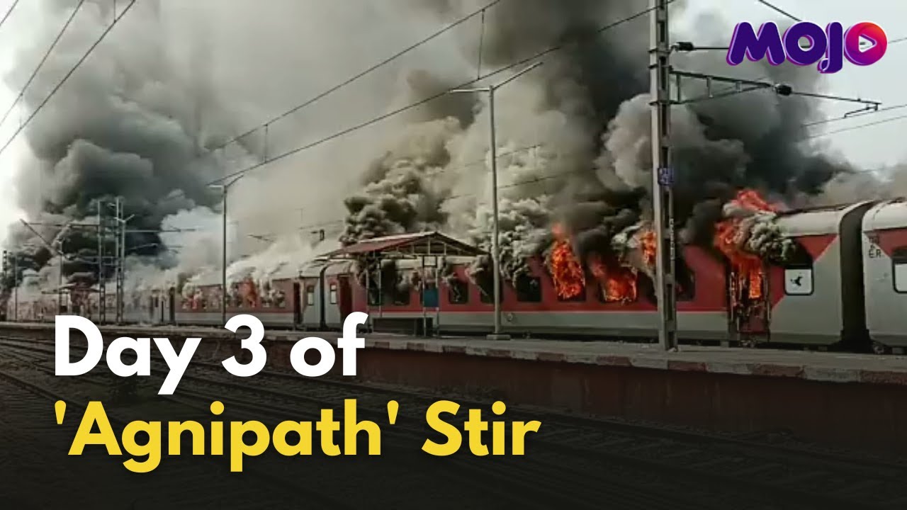 Agnipath | Trains Set On Fire In Bihar On 3rd Day Of Protest | Over 34 Trains Cancelled By Railways
