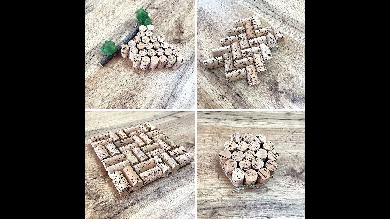 4 Idee da cui trarre ispirazione per realizzare dei sottopentola fai da te con i tappi di sughero 😍