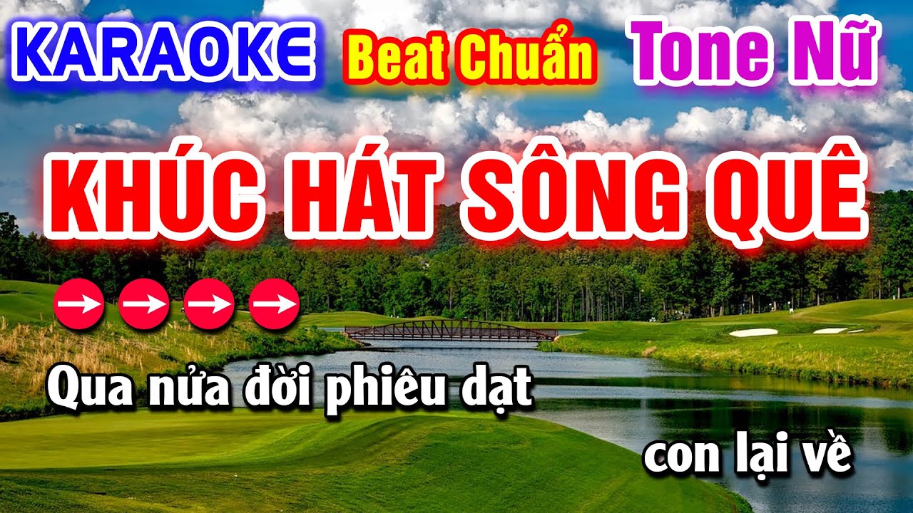 Khúc Hát Sông Quê Karaoke Beat Chuẩn Tone Nữ - Hà My Karaoke