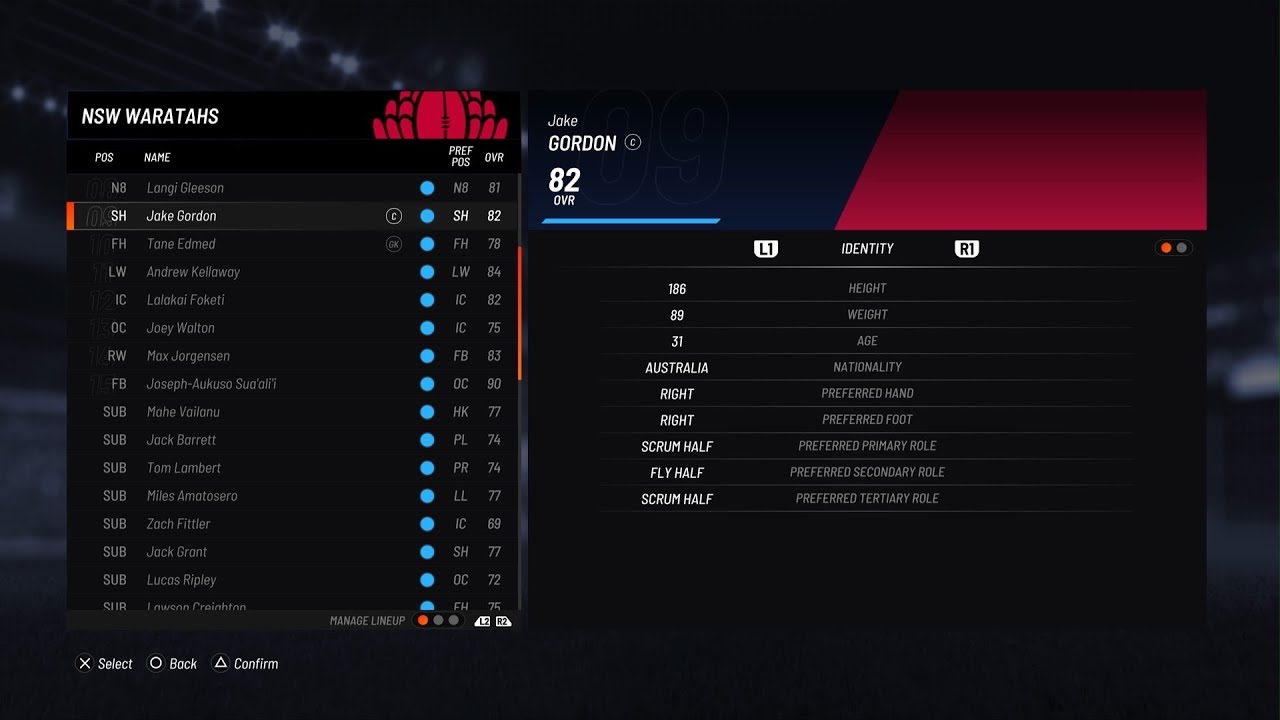 Rugby 25 - Bug Report PS5 - Coach Career. Player lineup Bug. Team Changes not saved for match day