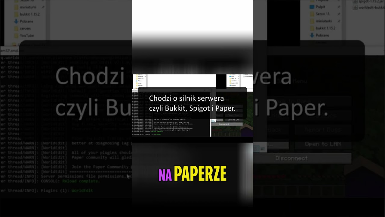 Minecraft: Bukkit, Spigot, Paper! Kt&oacute;ry silnik serwera wybrać? #shorts