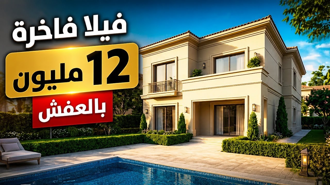فيلا للبيع في كمبوند نيوم اكتوبر ب ١٢ مليون جنيه بالعفش #القاهرة #مصر #villa | كود 456
