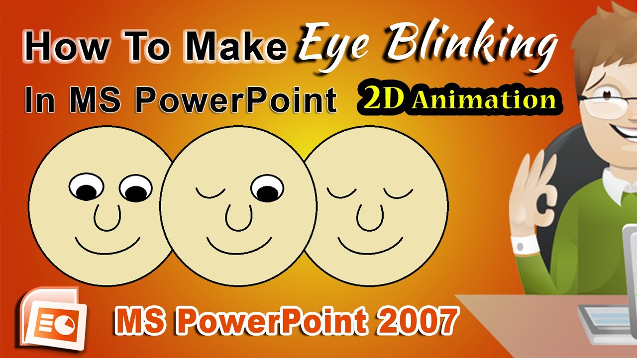 How to make eye blinking 2D animation in Ms PowerPoint, 2D animation tutorial | Be A Computer Expert