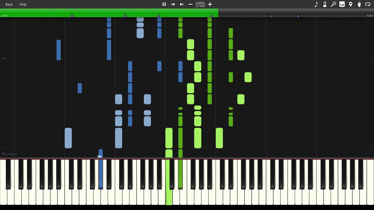 Flight of the Silverbird [Piano Tutorial] (Synthesia) // Akmigone
