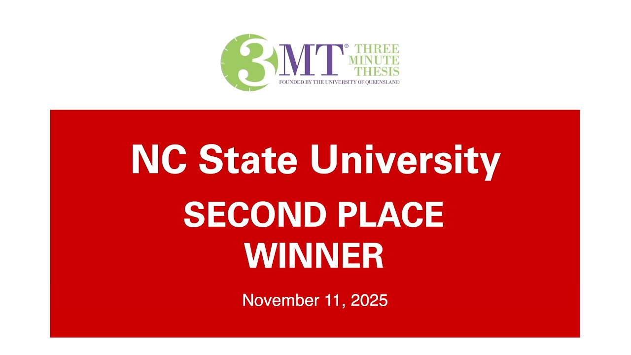 NC State 2025 Three Minute Thesis Second-Place Winner, Azka Arshad