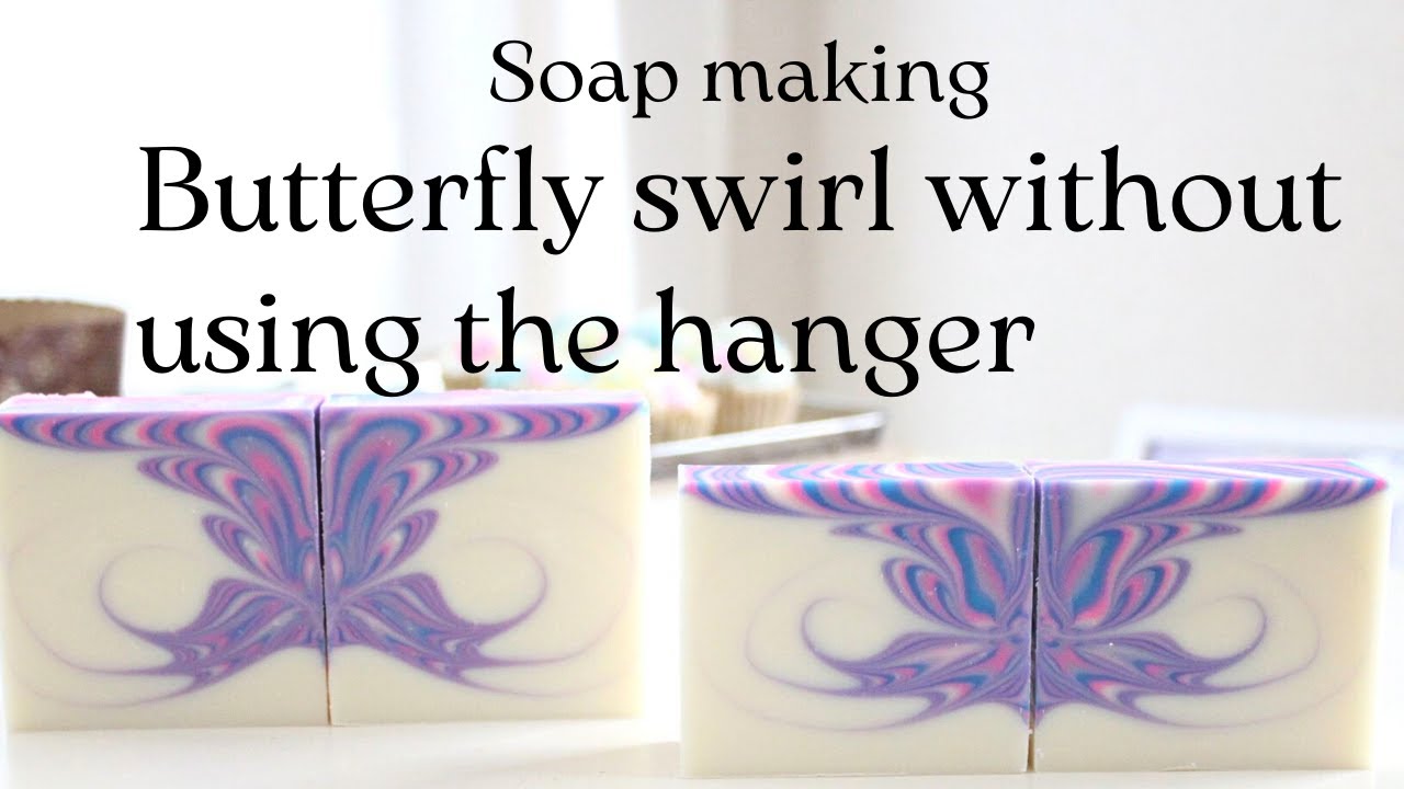 Butterfly Swirl Without Using The Hanger | Soap Making (500gbatch)