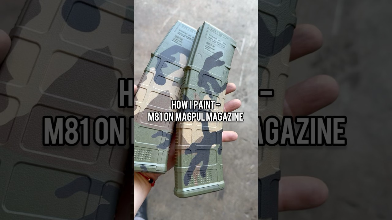 How I paint 40 round Magpul magazine in M81 Camouflage | God&rsquo;s plaid #customcerakote #m81woodland