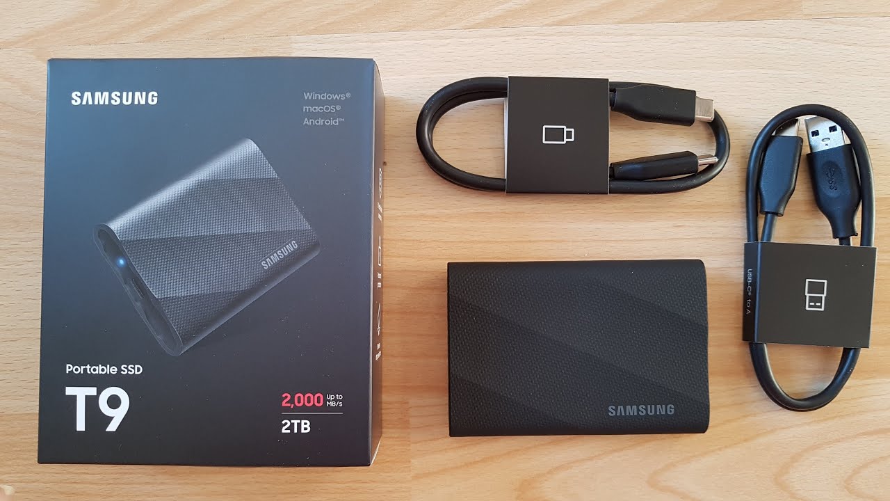 Samsung T9 2TB Portable External SSD Hard Drive With USB-C