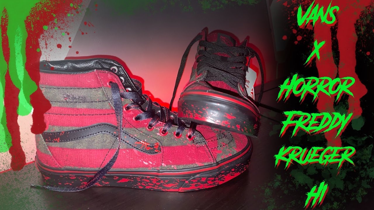 Freddy Krueger Vans x Horror Hi-Tops 2021 Halloween House of Terror
