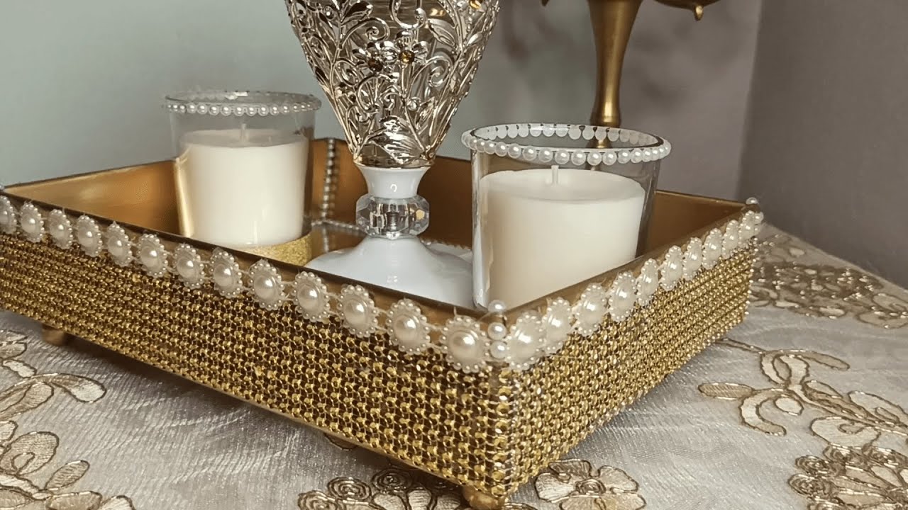 اعادة تدوير صينية قديمة الى واحدة راقية للديكورات