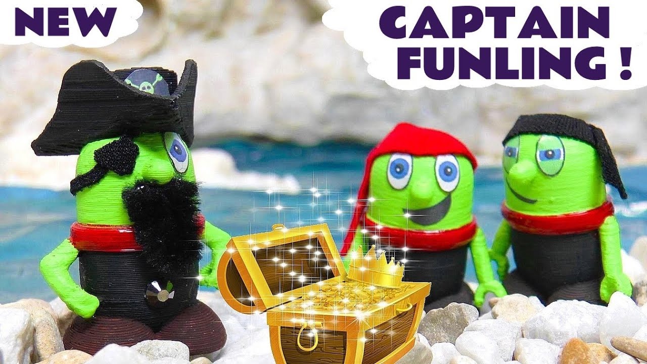 Funny Funlings New Pirate Funling Treasure Story with Thomas Toy Trains