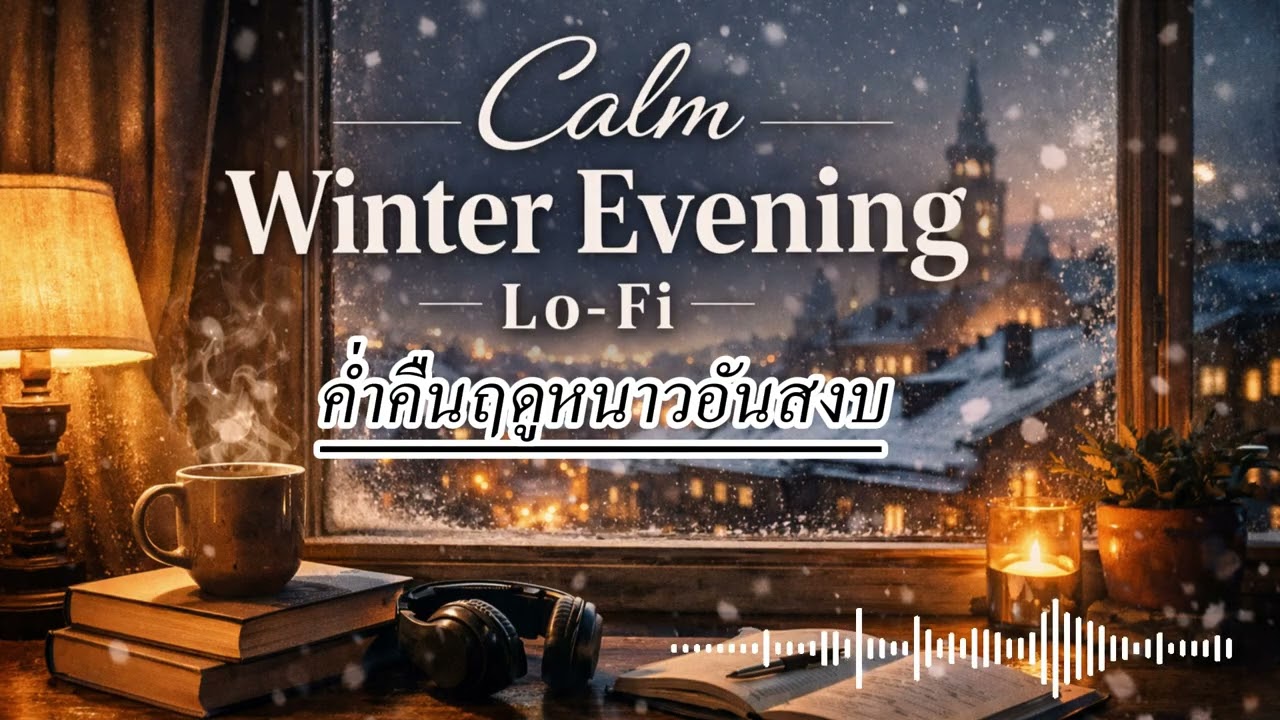 Calm Winter Evening | Cozy Lo-Fi Beats for Deep Focus&Relaxation,ผ่อนคลาย บรรยากาศเย็นสบายแบบค่ำคืน