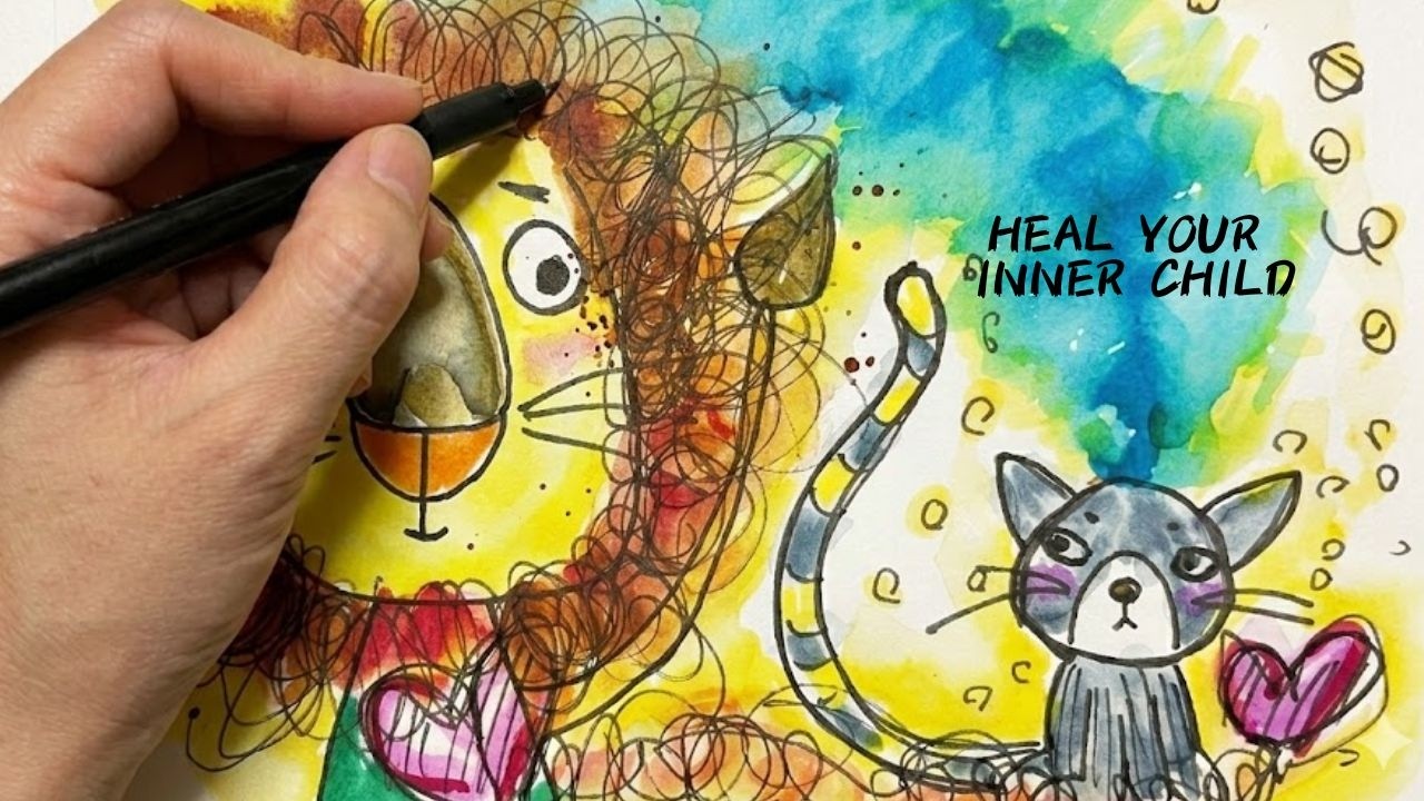 HEAL YOUR INNER CHILD 🦁 Art Therapy for a Messy Brain | Doodle Therapy & Cat Purring ASMR