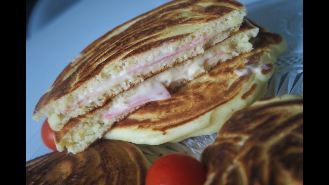 Recette 180 : Croque Pancakes au Jambon de Dinde & au Fromage IDEAL POUR UN BRUNCH