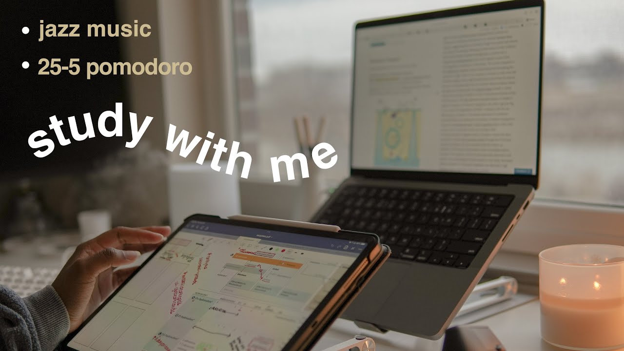2.5 hour study with me | jazz cafe music 🎷 ver.2 | 25-5 pomodoro timer