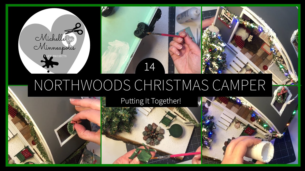 DIY Miniature Dollhouse Kit || Northwoods Christmas Camper - Part 14: Putting It Together!