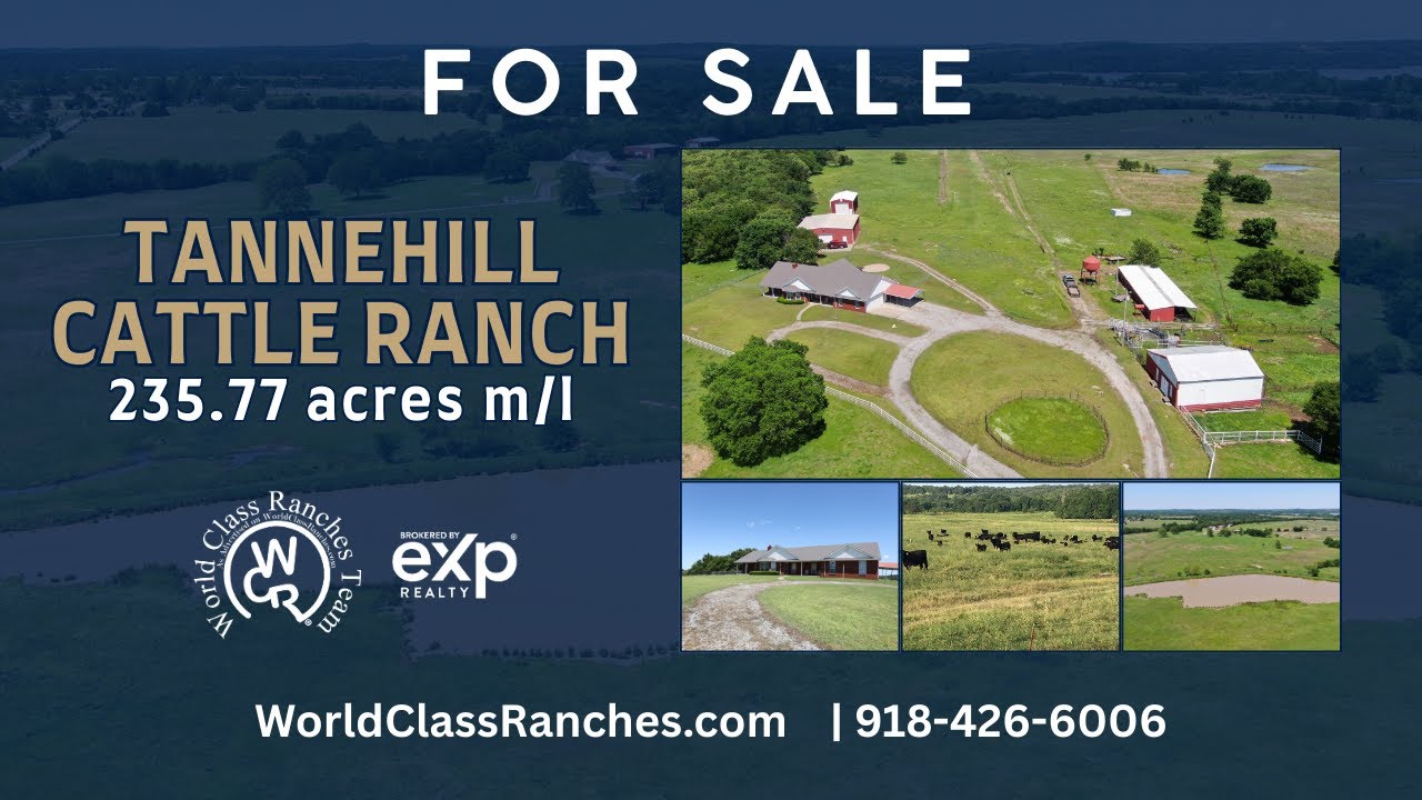 235 Acre Oklahoma Ranch for Sale | Cattle Ready, Stocked Ponds, Runway, and Home Near McAlester!