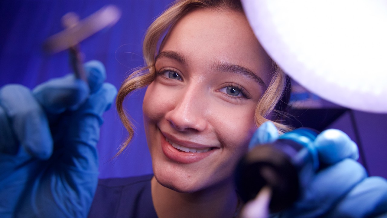ASMR Long Overdue Dentist Visit (cleaning & scan)