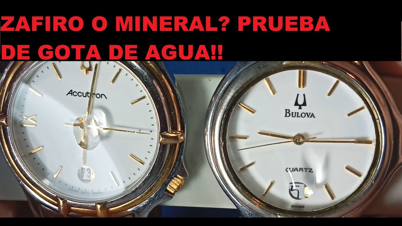 DIFERENCIAR CRISTAL DE ZAFIRO DEL MINERAL  EN RELOJES CON PRUEBA DE AGUA (WATER TEST FOR SAPPHIRE)