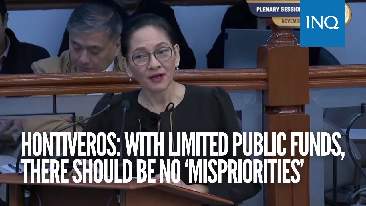 Hontiveros: With limited public funds, there should be no &lsquo;mispriorities&rsquo;