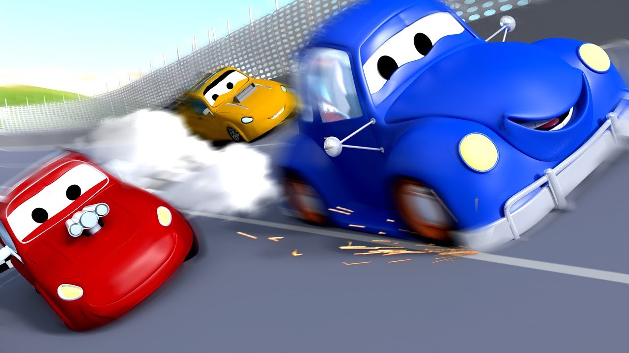 The Racing Contest - Troy The Train of Car City | Train cartoons for children