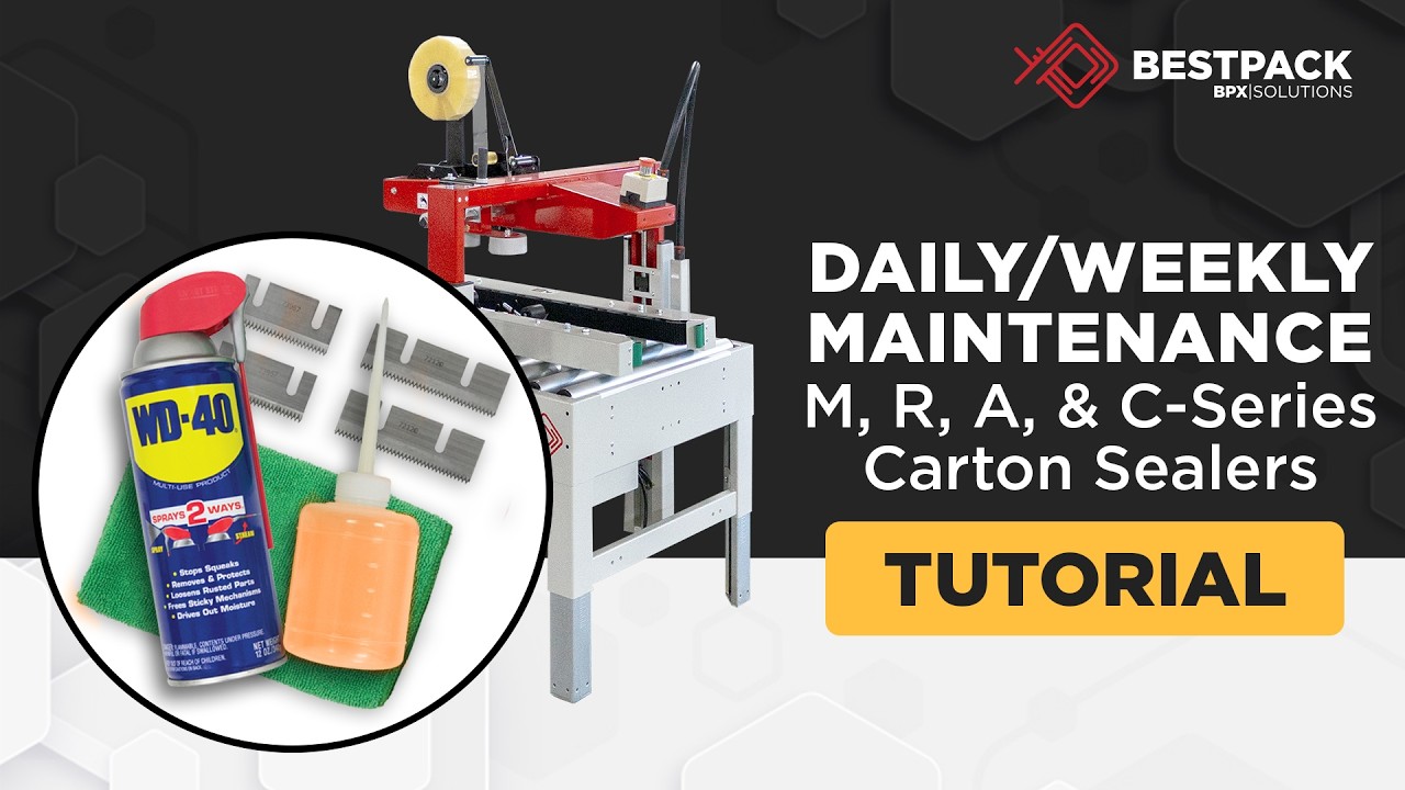 BestPack Tutorial: Daily/Weekly Maintenance for a BestPack Carton Sealers
