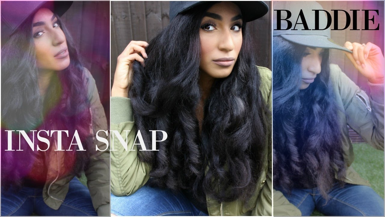 Instagram Snapchat baddie hair and make up tutorial
