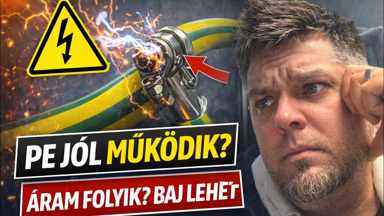 Áram folyik a PE-n, az már hibát sejtet!