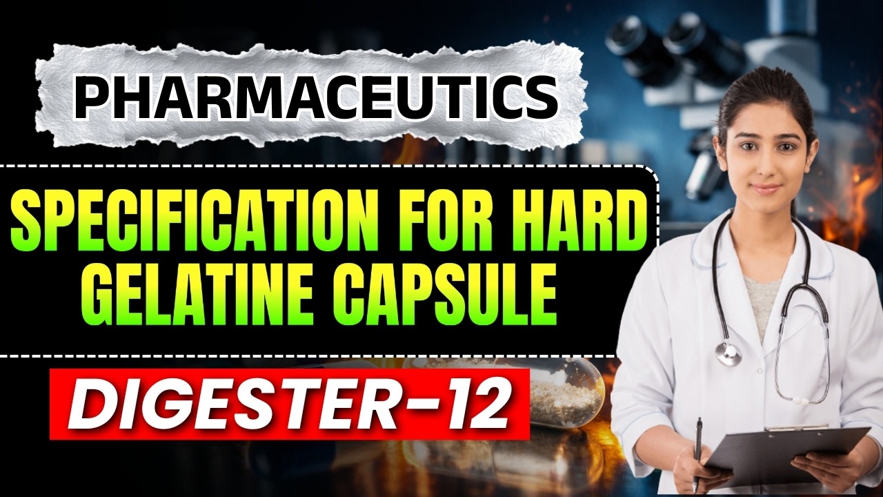 DIGESTER-12 | SPECIFICATION FOR HARD GELATIN CAPSULE | PHARMACEUTICS | GPAT-2020
