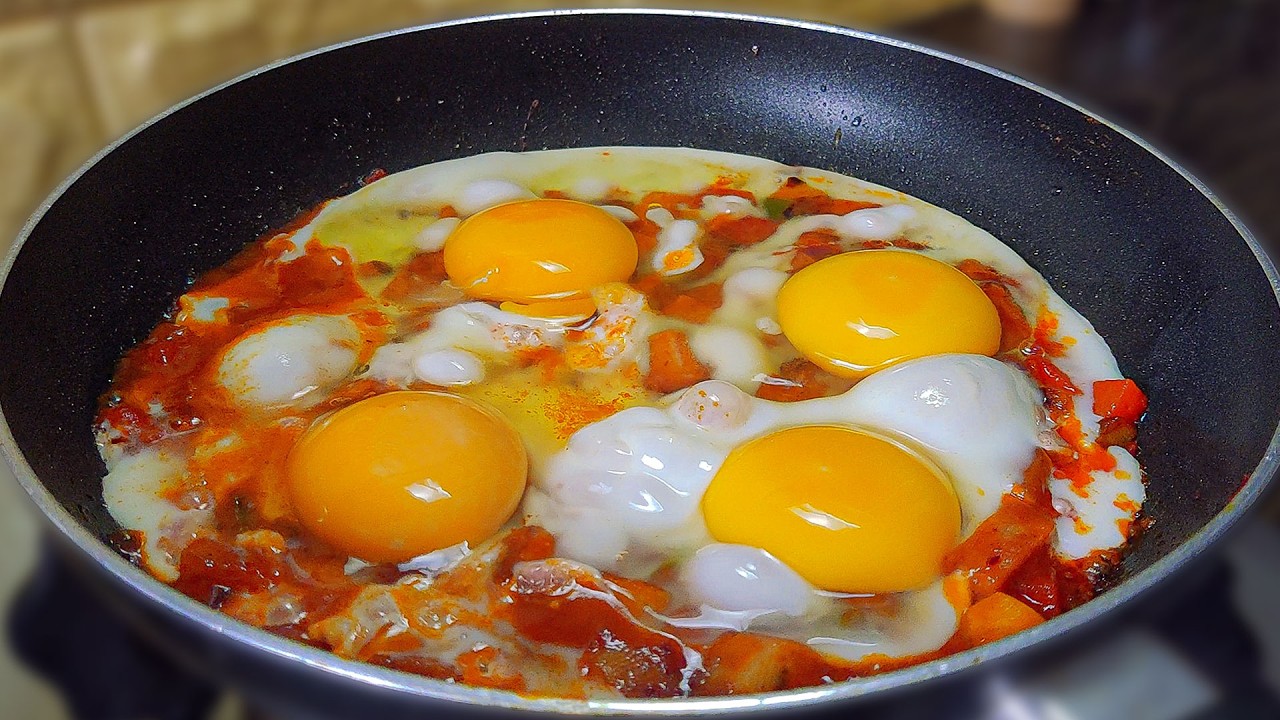 Delicious breakfast with eggs!  Healthy, easy and very delicious recipe!