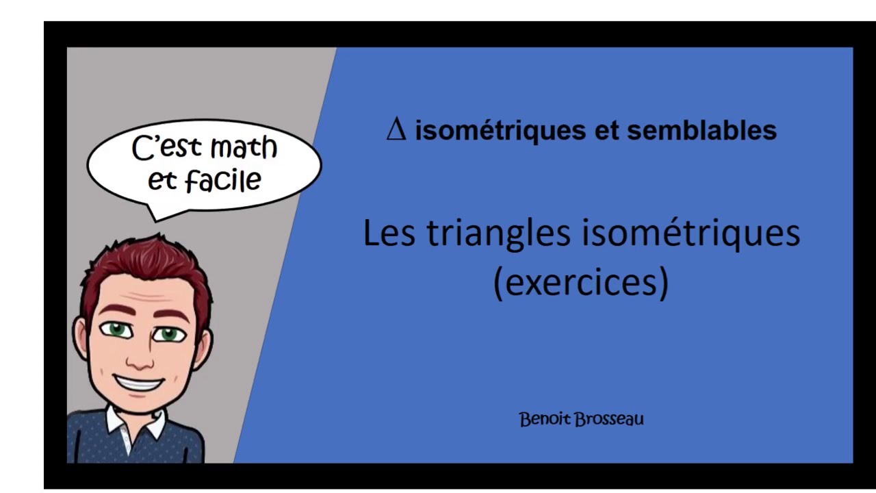 Les triangles isométriques exercices