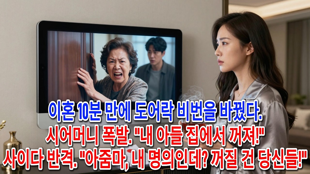 이혼 10분 만에 도어락 비번을 바꿨다. 시어머니 폭발. 