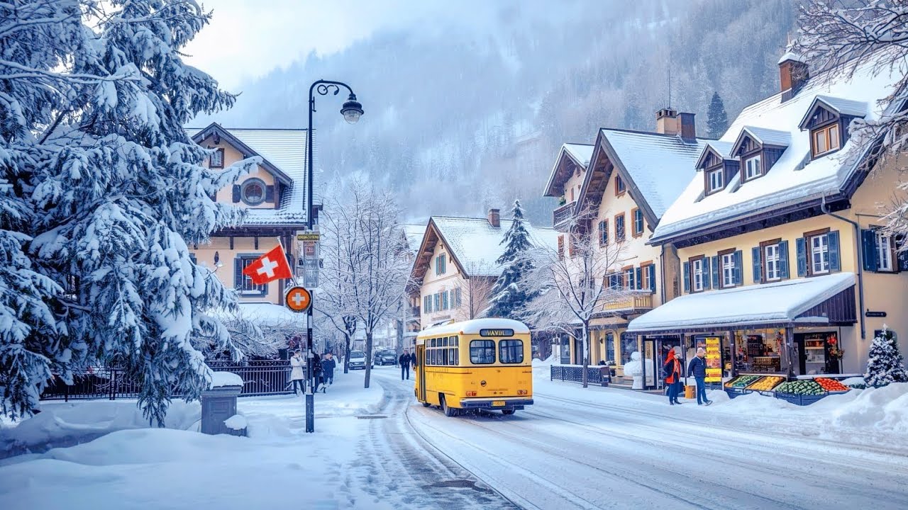 GRINDELWALD Switzerland🇨🇭Most Amazing Swiss Village In Winter❄️SWISS Valley