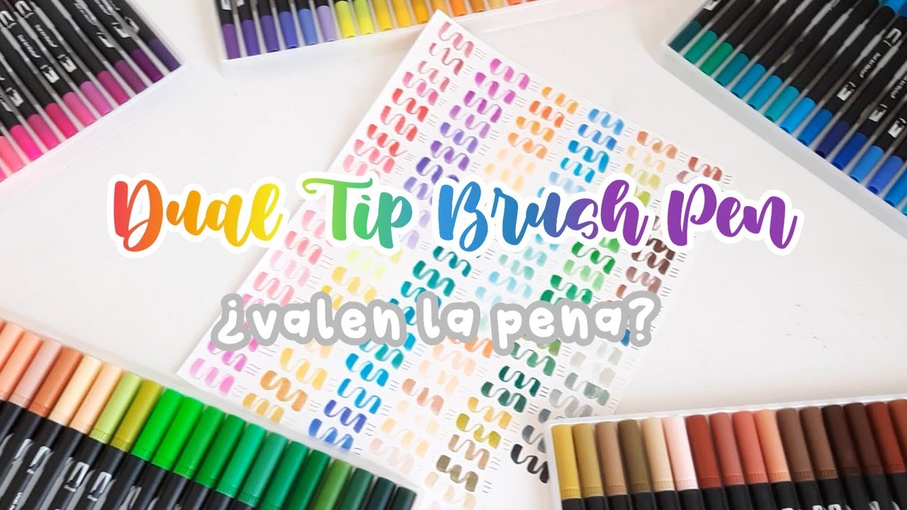 PLUMONES para LETTERING ECONÓMICOS | Review Dual Tip Brush Pen ✨ Calisto Study