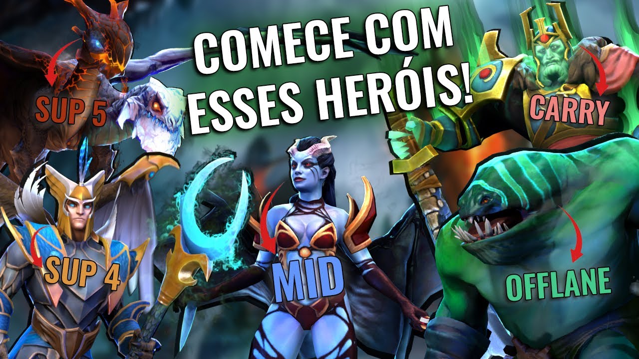 5 MELHORES HER&Oacute;IS para INICIANTES no DOTA 2!