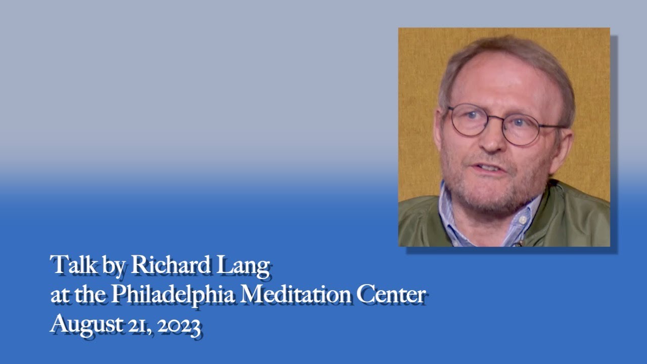 Richard Lang at the Philadelphia Meditation Center