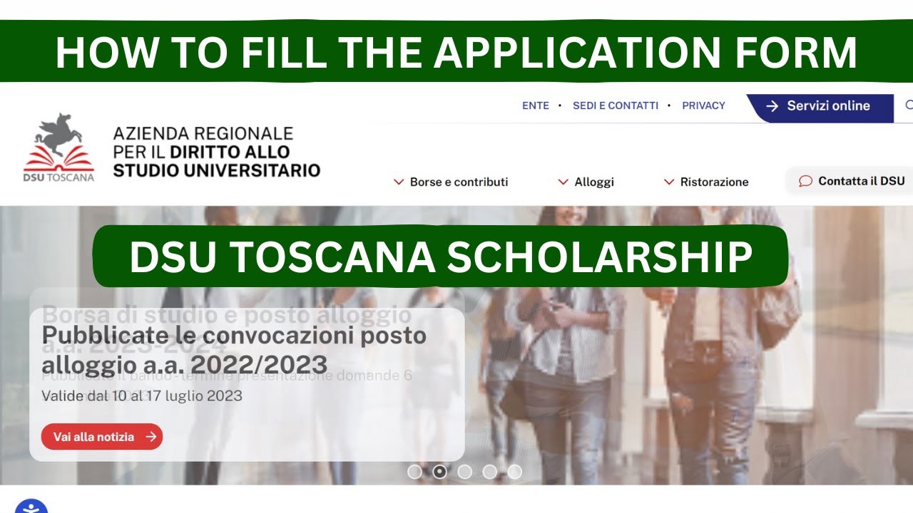 DSU TOSCANA SCHOLARSHIP/HOW TO FILL THE APPLICATION FORM