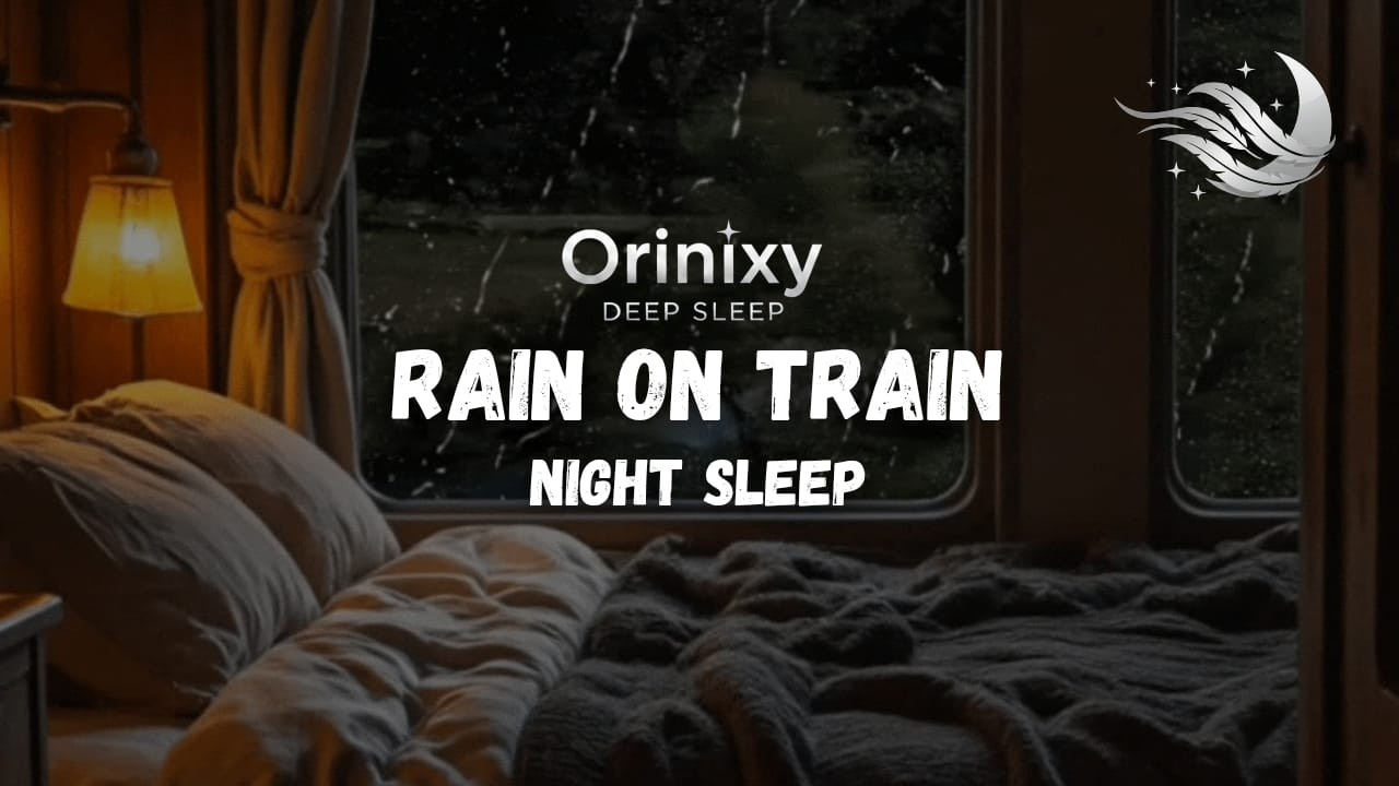 Rain on Train Window at Night 🚆 90 Minutes Deep Sleep Ambience